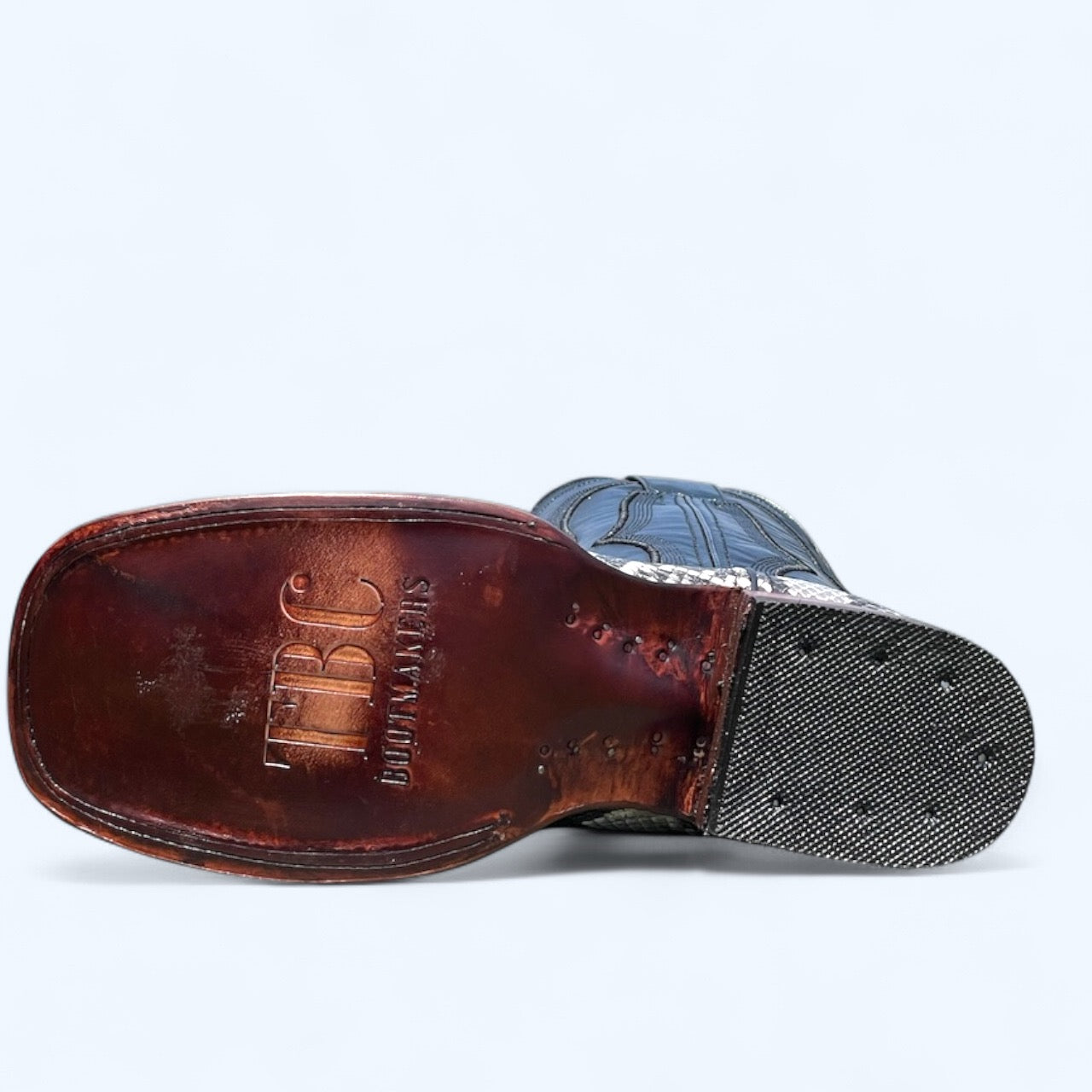 TBC BOOTMAKERS Natural Python Leather Print Square Toe 2045