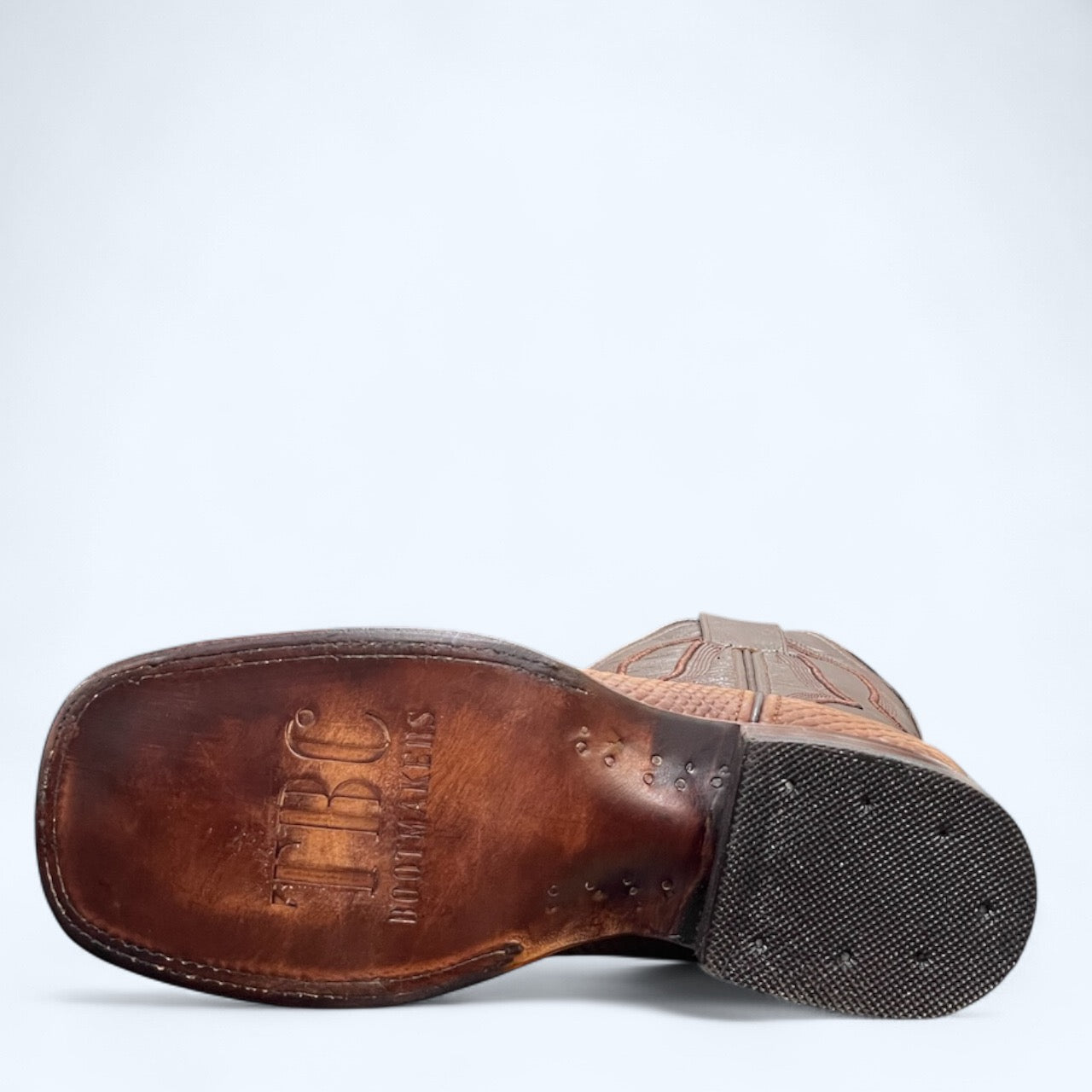 TBC BOOTMAKERS Copper Python Leather Print Square Toe 2016