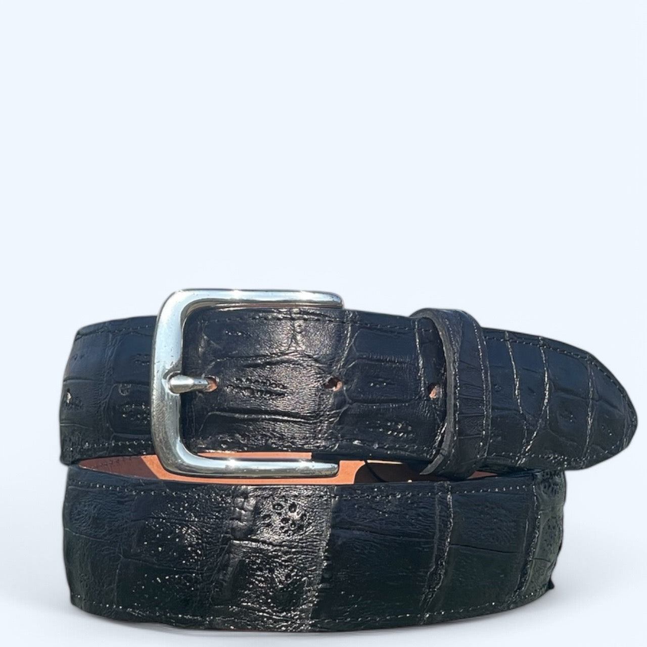TBC Bootmakers The Mercedes Black Caiman Belly Belt