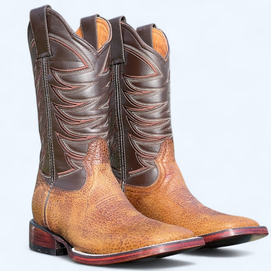 TBC BOOTMAKERS Tan Leather Square Toe 3110