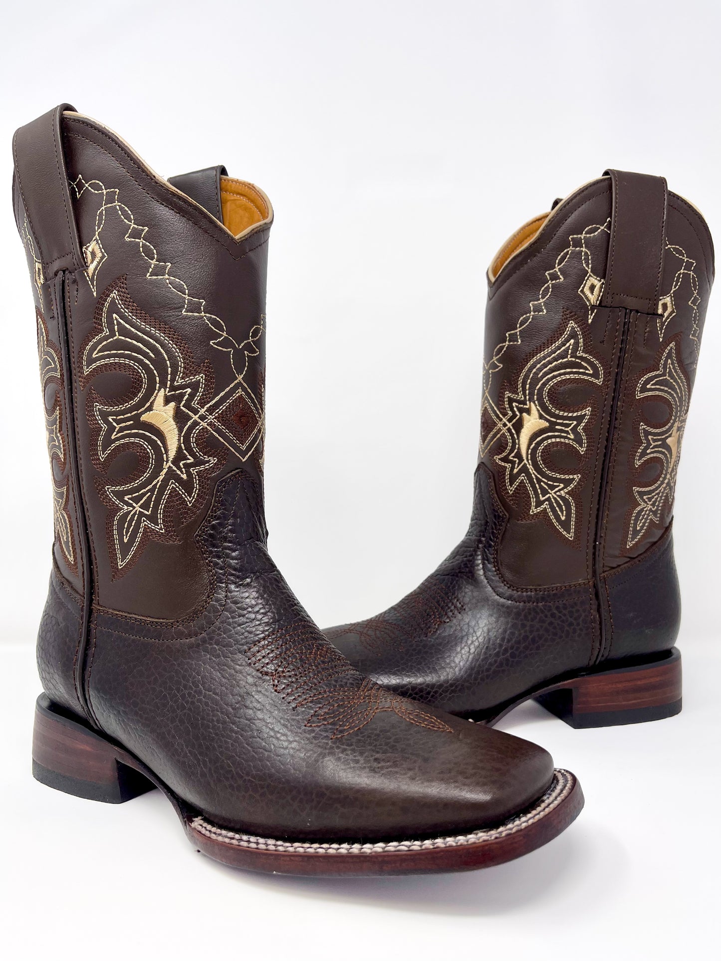 TBC BOOTMAKERS Chocolate Brown Square Toe 4532