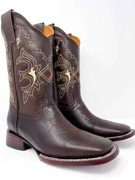 TBC BOOTMAKERS Chocolate Brown Square Toe 4532