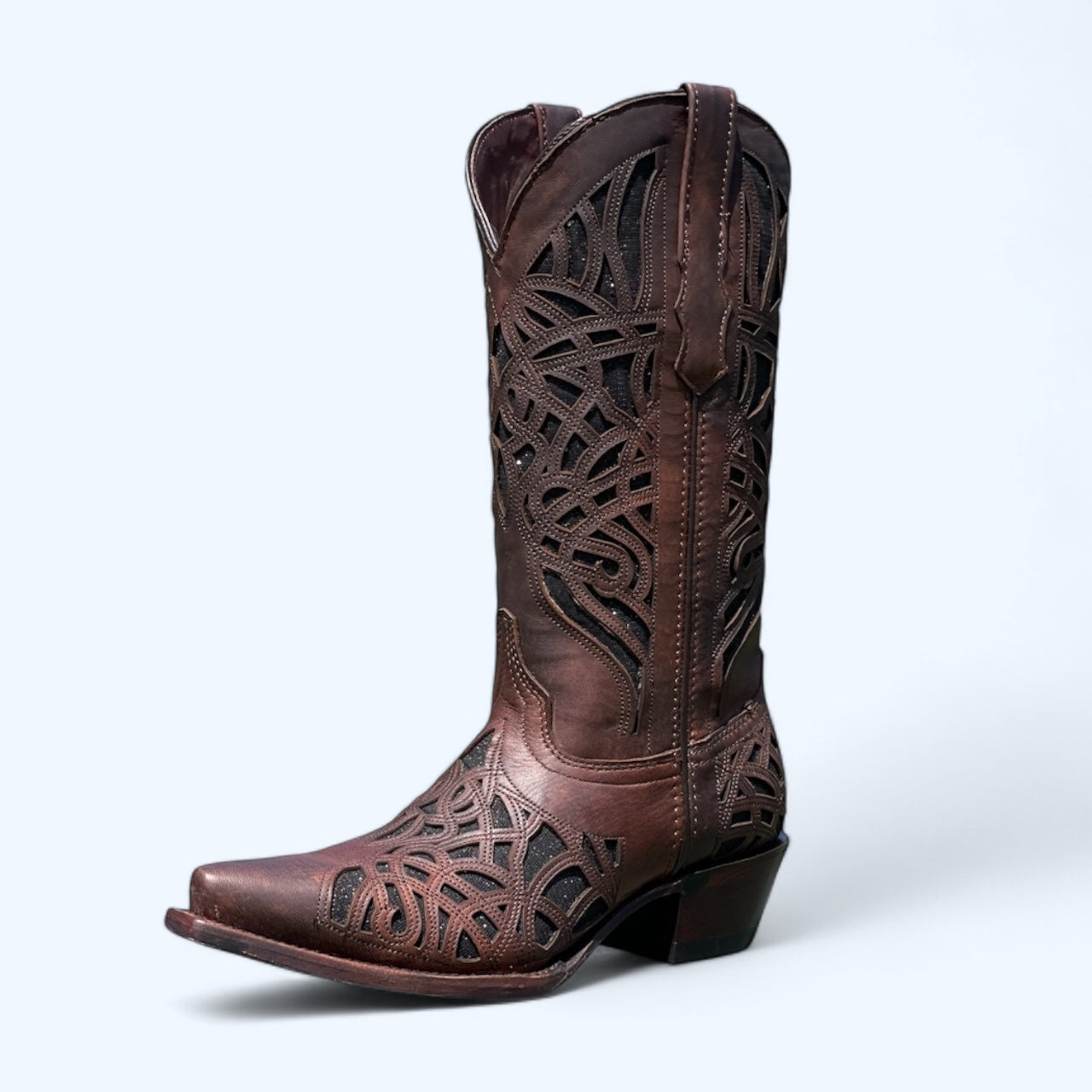 Brown Black Inlay Bomb Bay Wildflower Women's Boots LQI289