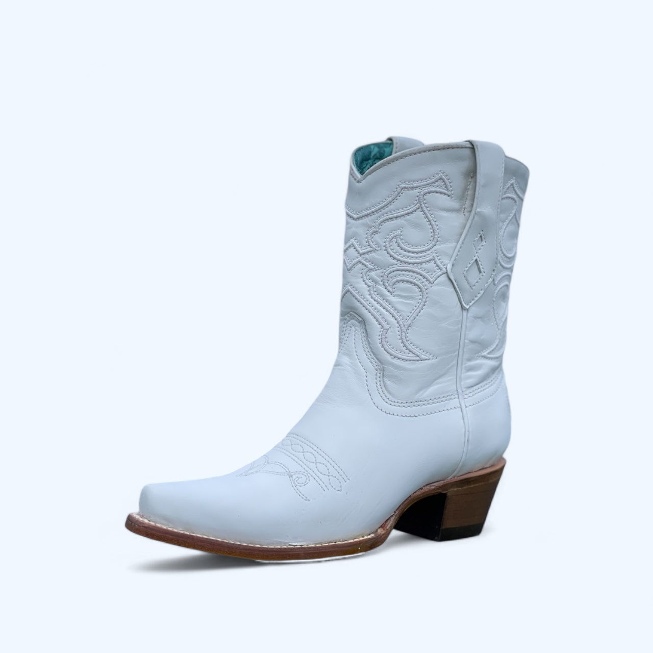 Corral Women's White Embroidery Ankle Boot Z5071