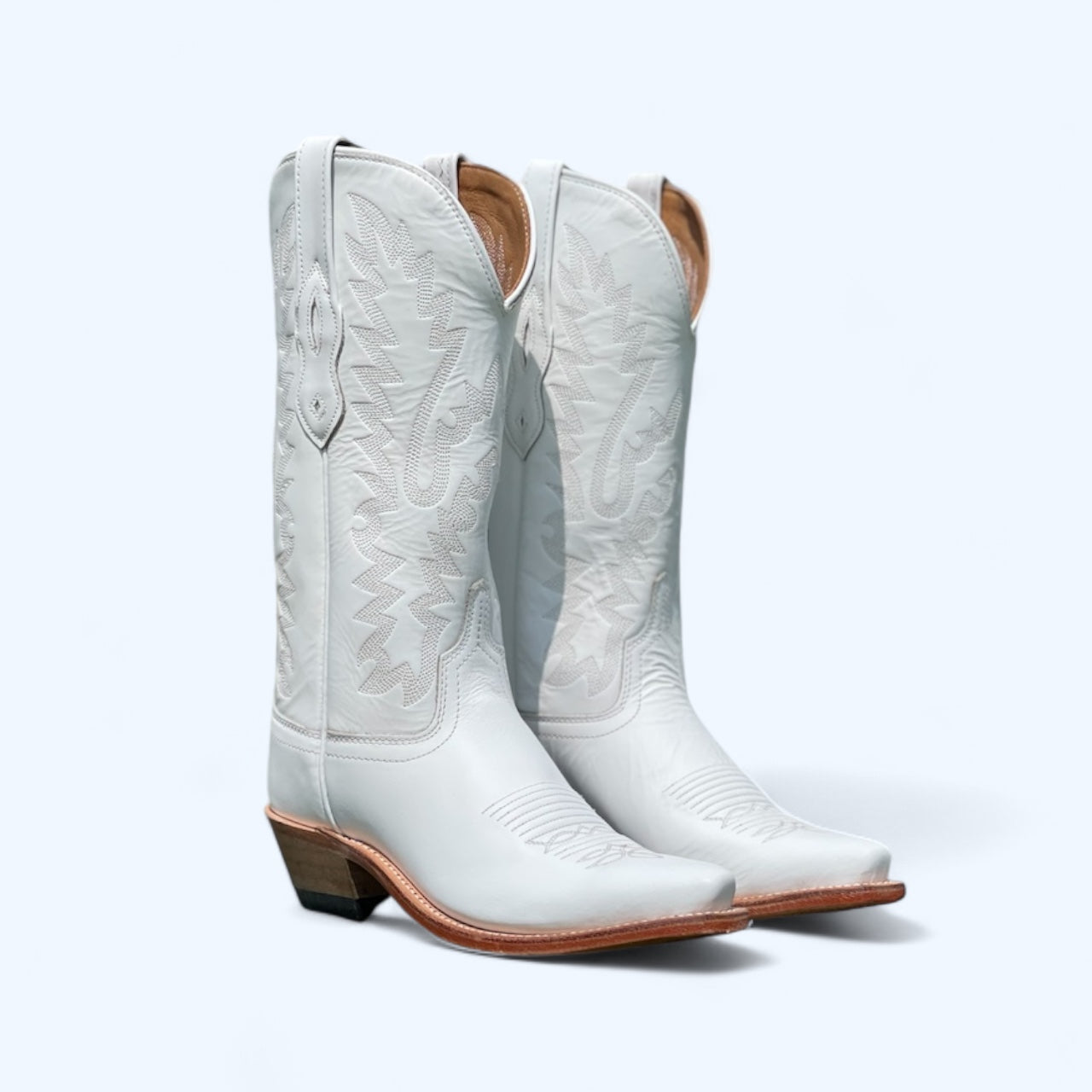 Old West Womens White Snip Toe Boot LF1631