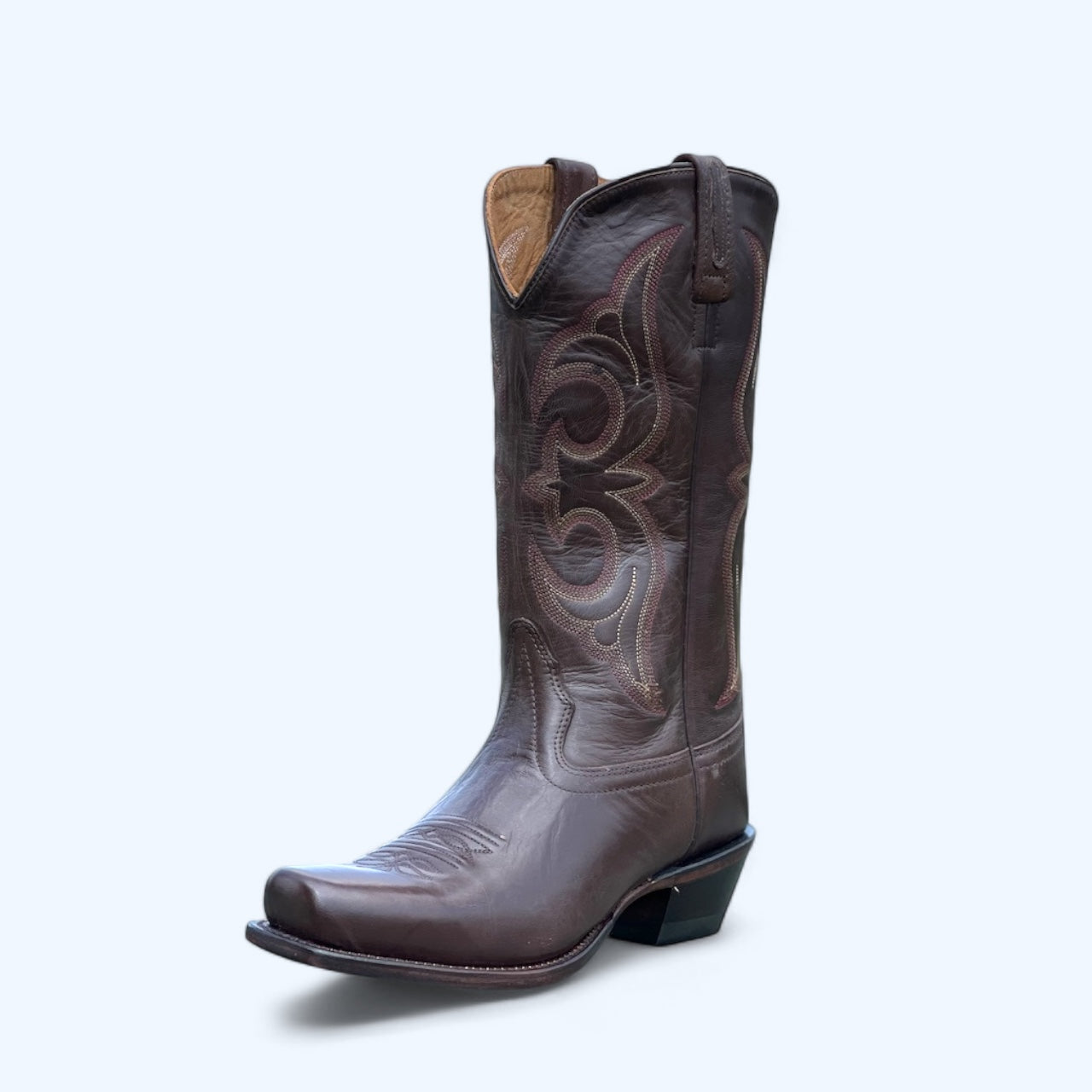 OLD WEST CHOCOLATE BROWN WOMENS SQUARE TOE 18137