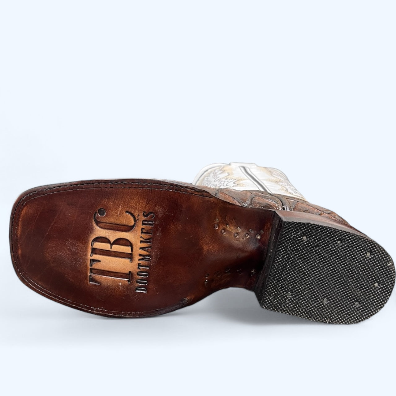 TBC BOOTMAKERS Café Leather Fish Print 0007