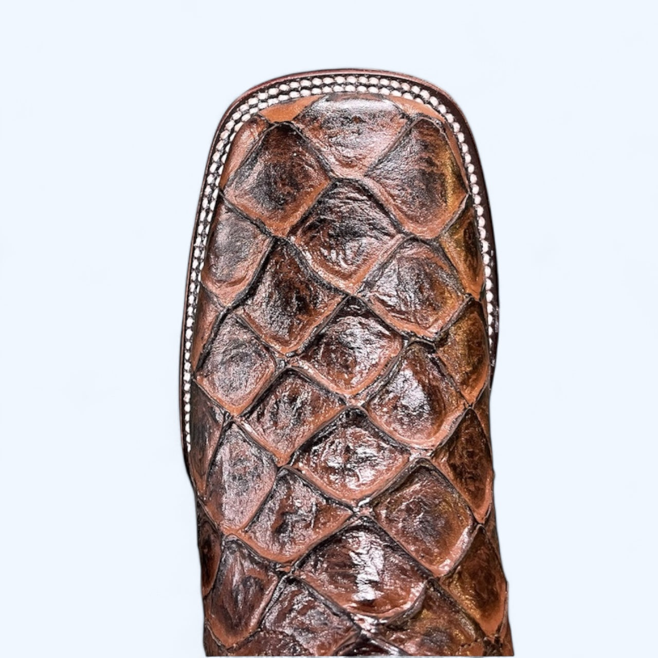 TBC BOOTMAKERS Café Leather Fish Print 0007