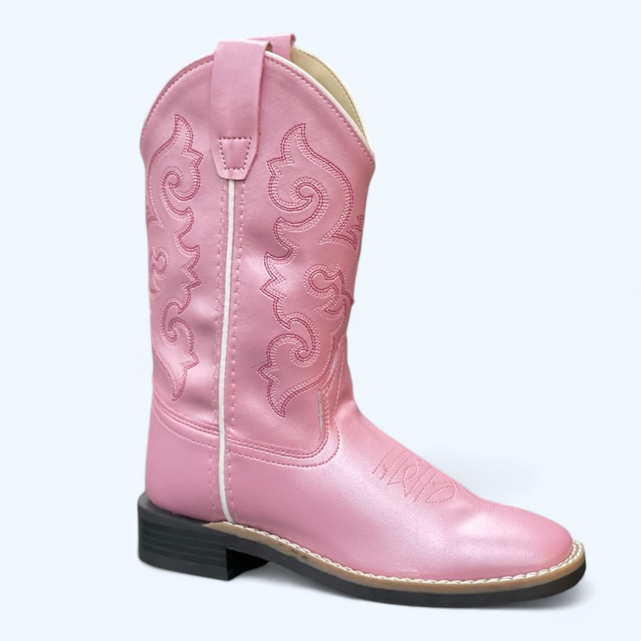 OLD WEST GIRLS PINK SQUARE TOE BOOT VB9120