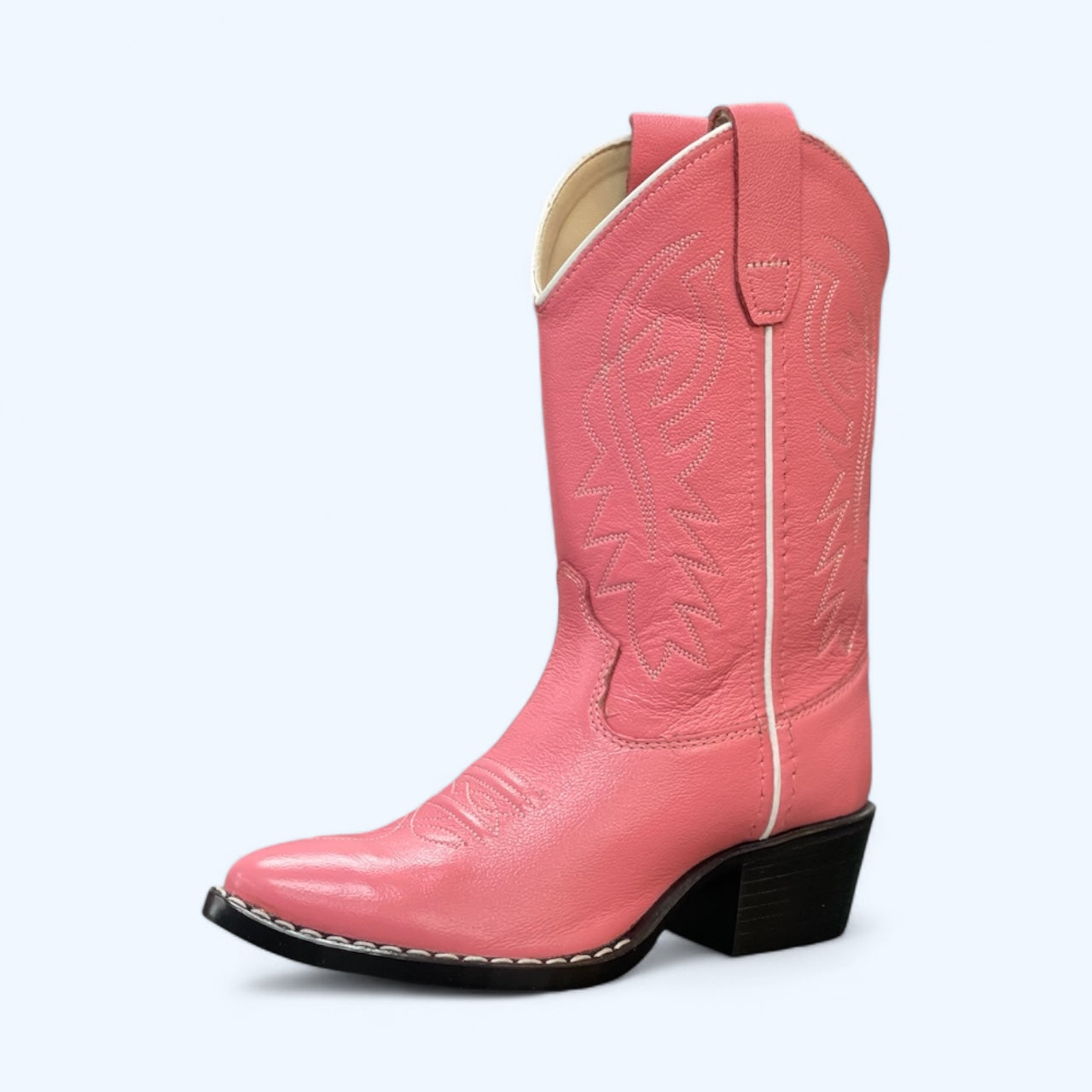 OLD WEST GIRLS PINK ROUND TOE 8119