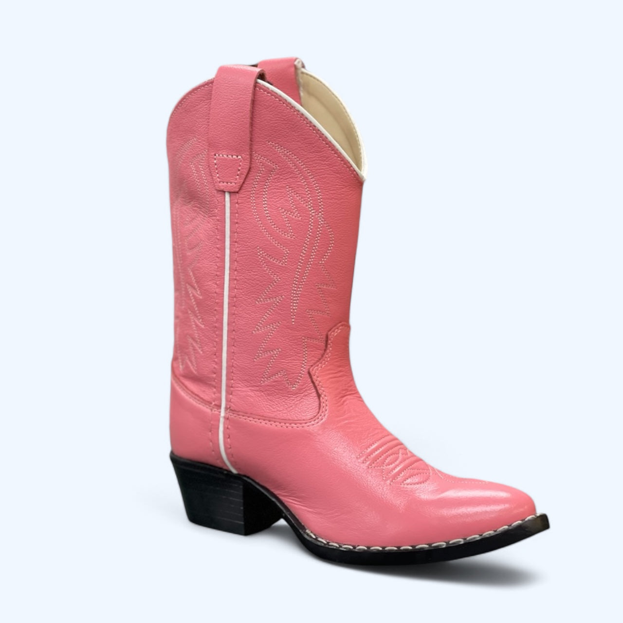 OLD WEST GIRLS PINK ROUND TOE 8119