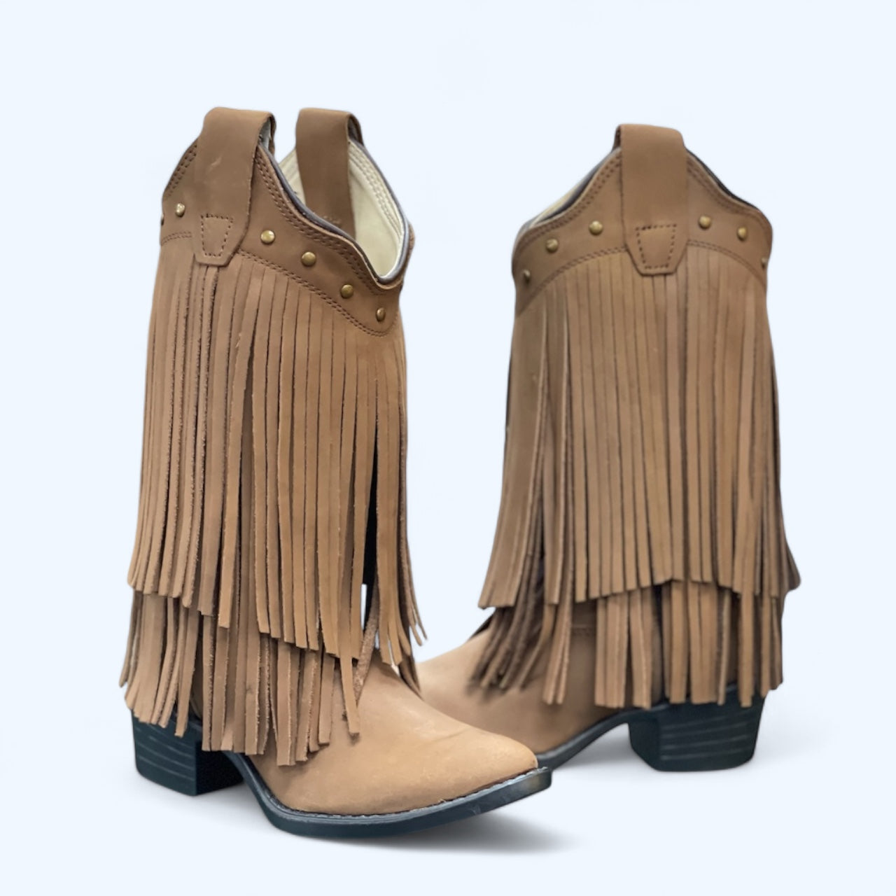 OLD WEST GIRLS BROWN FRINGES 8125