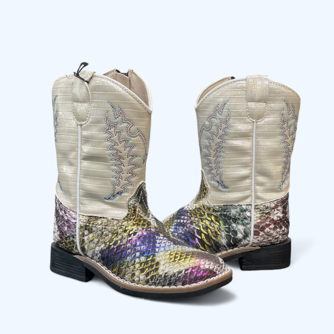 Old West Toddlers Rainbow Python Print Boot VB1077