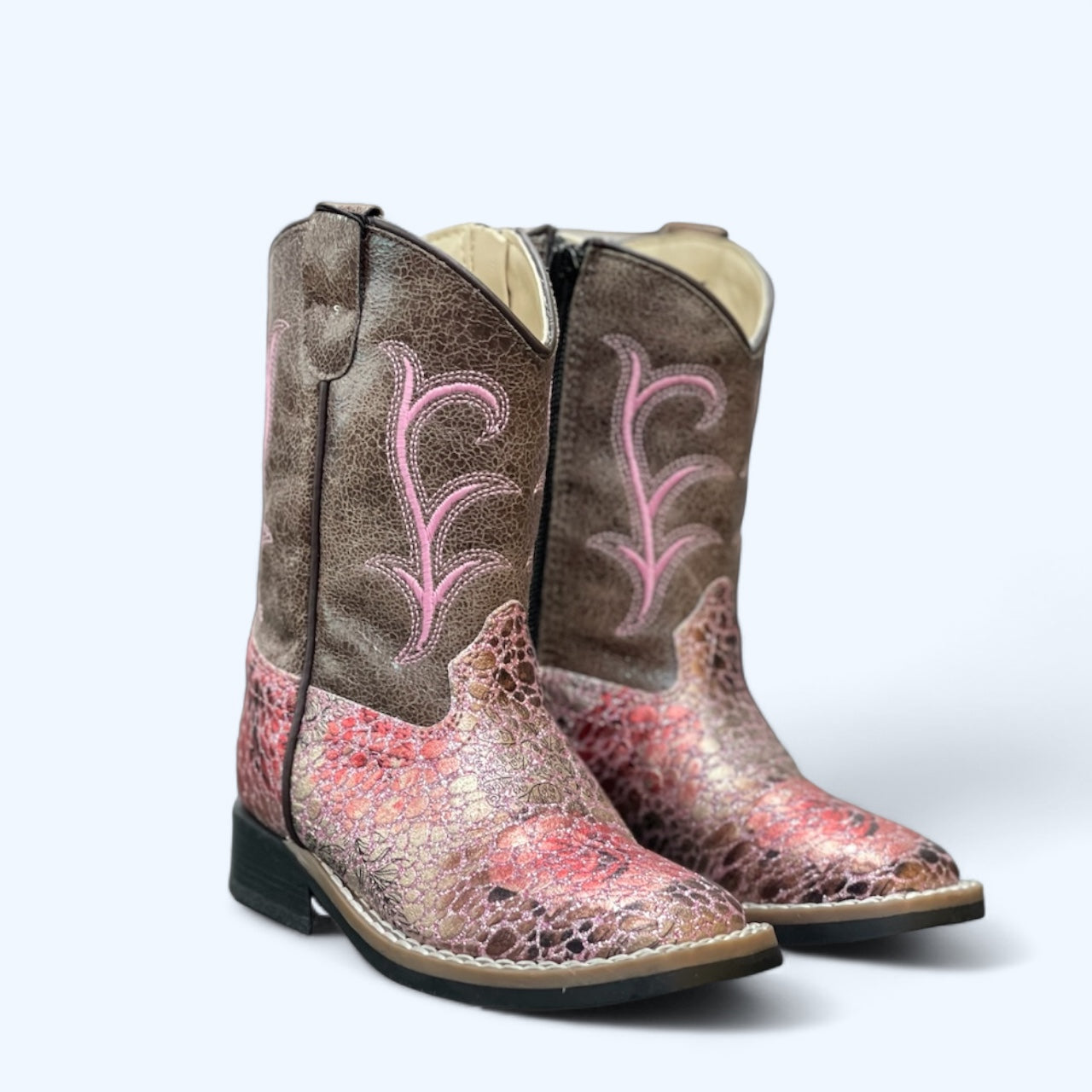 OLD WEST TODDLERS PINK GLITTERY SCALES VB1054