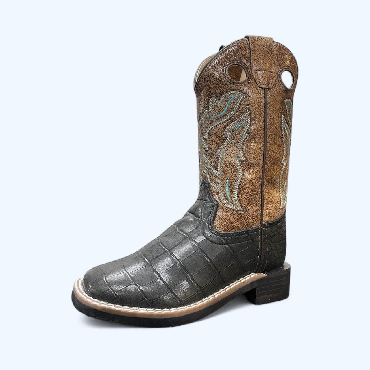 OLD WEST BOYS BLACK CROC PRINT VB9112