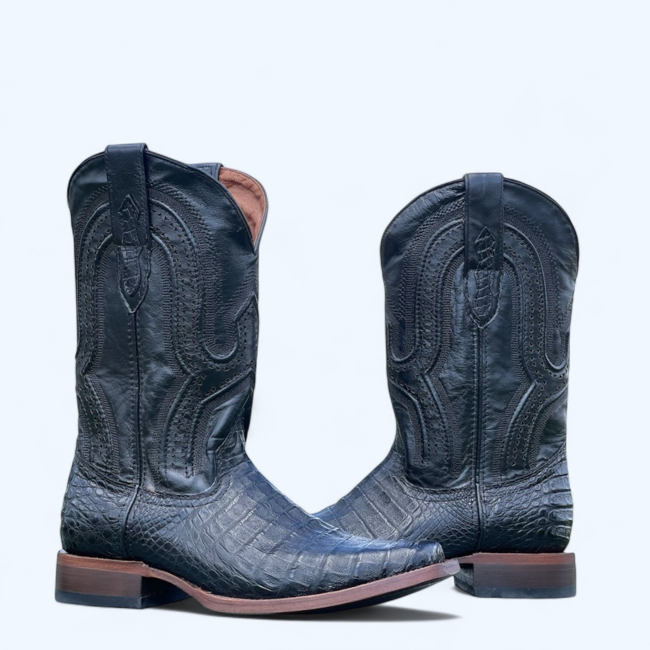 TBC Bootmakers The Rodeo Black Caiman Belly