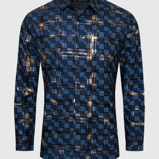 VIP Collection Men’s Blue Gold Long Sleeve VIFL131