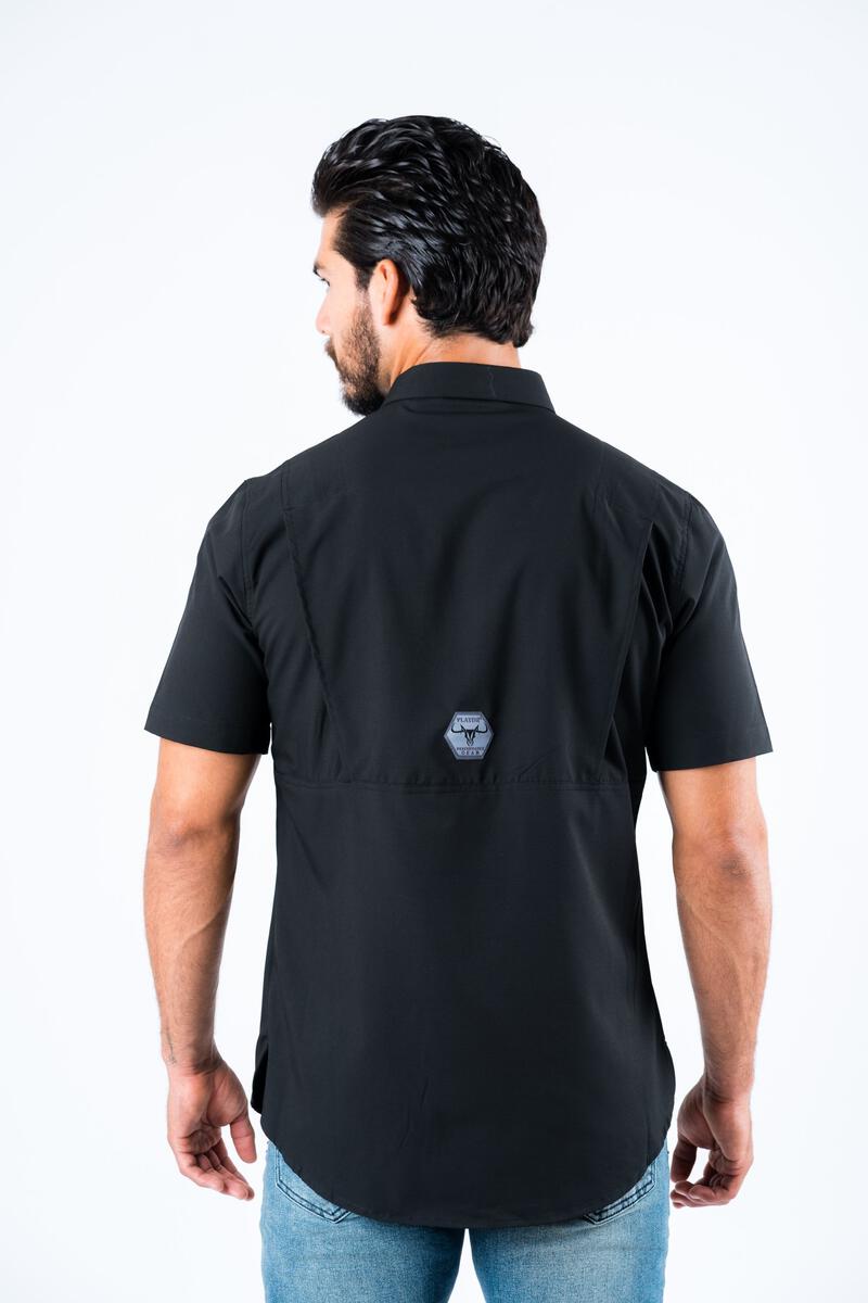 Platini Mens Black Performance Short Sleeve PGS8784