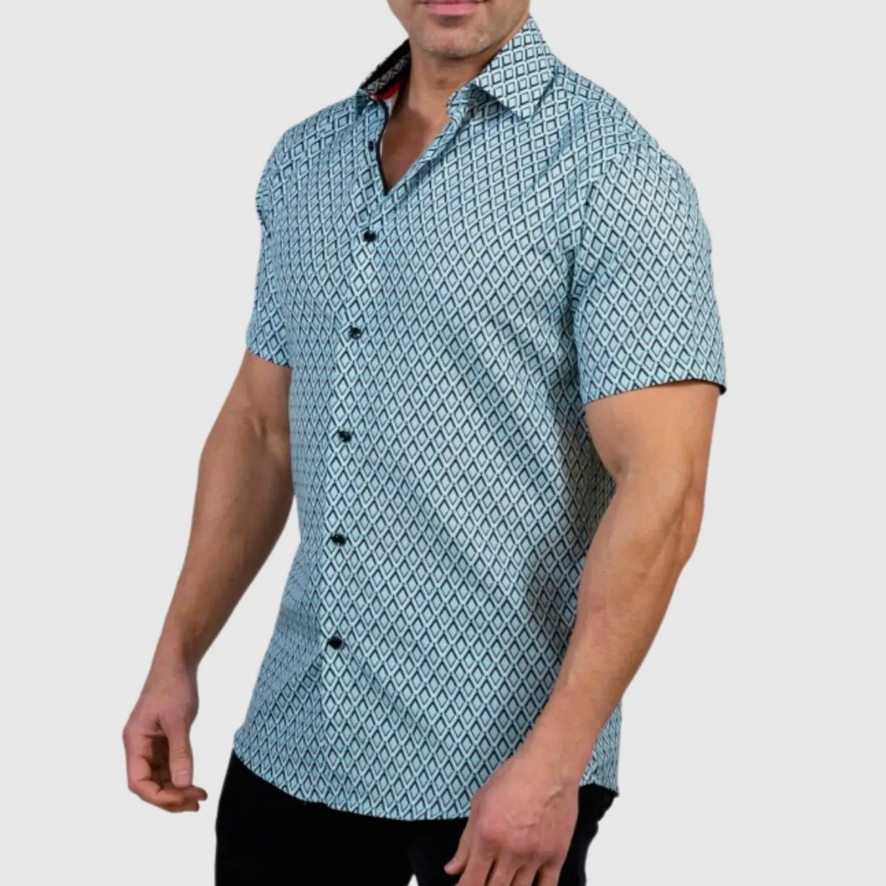 Silver Stone Men’s Geo Mint Short Sleeve SSG22175