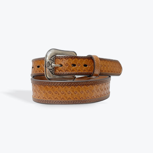 Hooey Basketweave Embossed Leather Belt